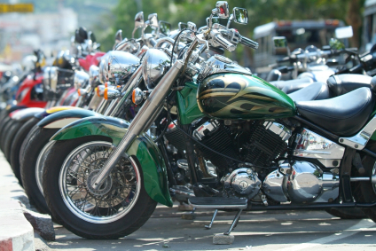 bikes at motorcycle rally
